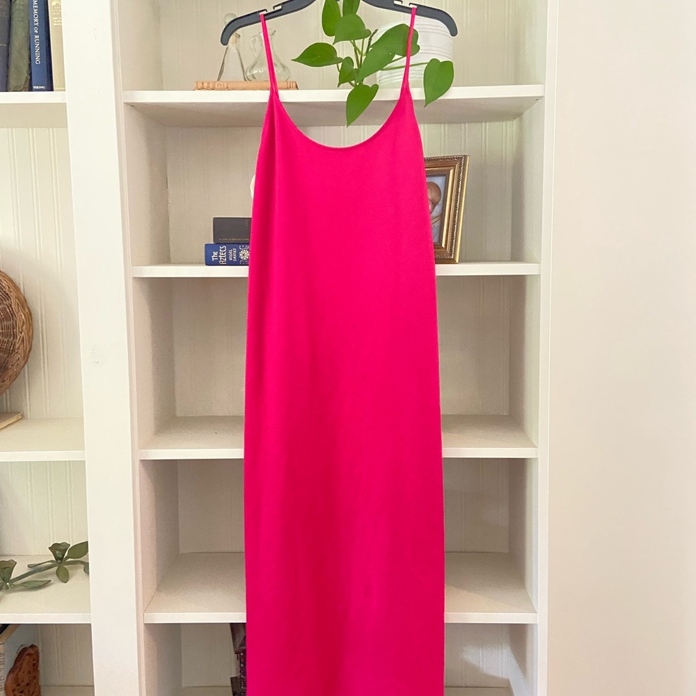 Hot Pink Zara slip dress